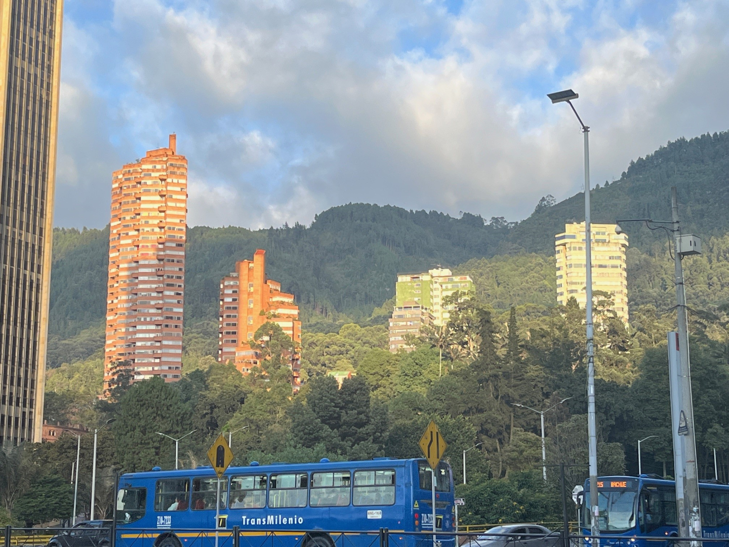 Buildings and bus Colombia