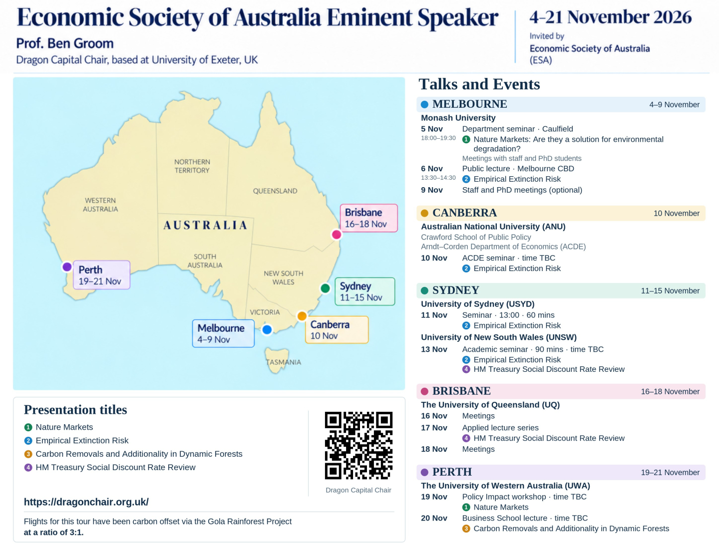 Prof Ben Groom_Speaking Tour_Economic Society of Australia_Nov2026